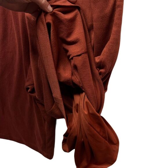 Torrid 1 MARSALA STARS TEXTURED KNIT CULOTTE JUMPSUIT - Picture 8 of 16